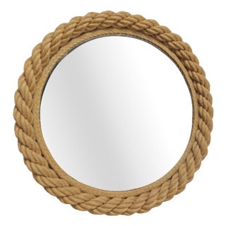 Minet Rope Mirror by Adrien Audoux and Frida Minet, 1950s For Sale