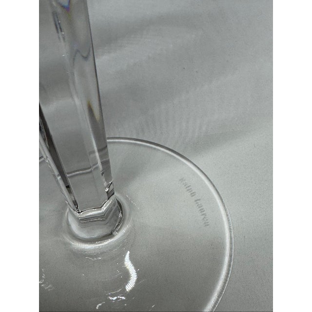 Late 20th Century Ralph Lauren Glen Plaid Crystal 8.75” Water Wine Goblets - Set of 2 For Sale - Image 9 of 10