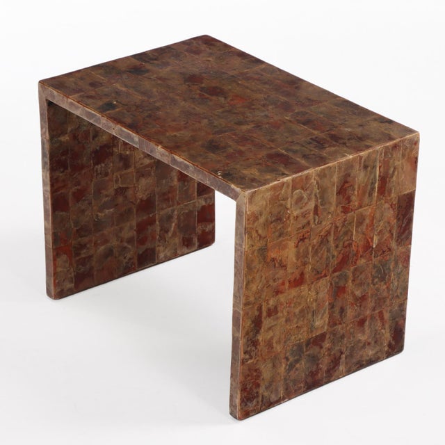 Jean-Michel Frank A Mica Covered Waterfall Coffee Table in the Manner of Jean-Michel Frank. Contemporary. For Sale - Image 4 of 7