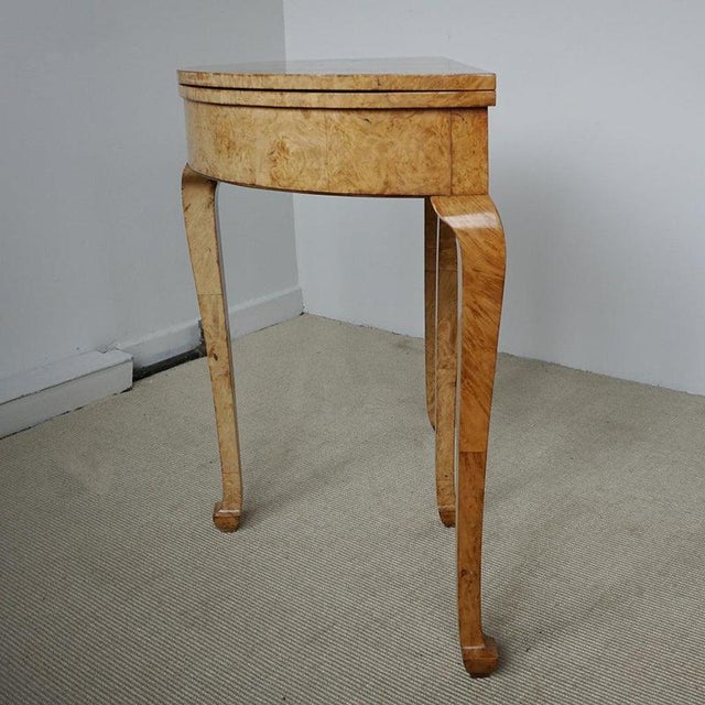 Late 19th Century Burr Walnut Card Table For Sale - Image 4 of 11