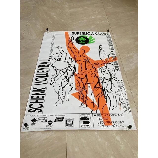 Volleyball Poster, Czechoslovakia, 1993 For Sale - Image 3 of 6