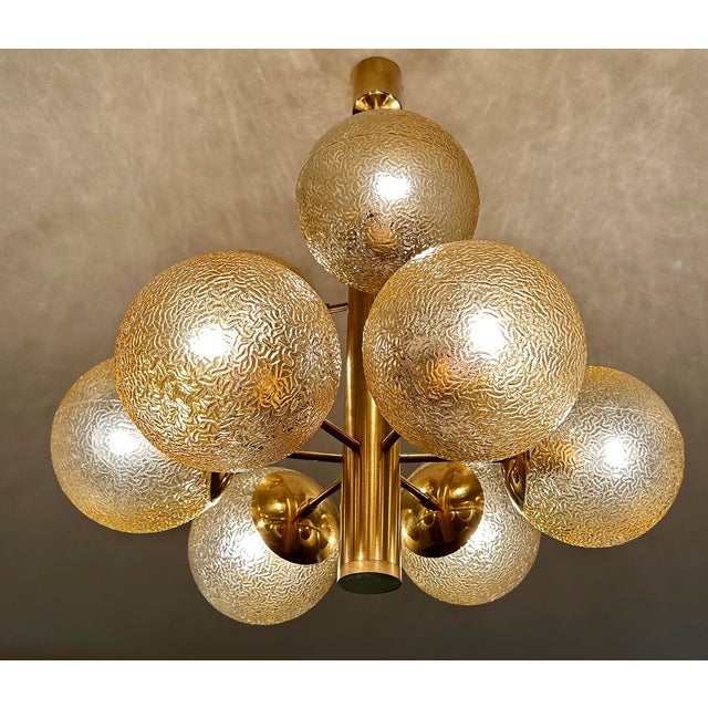 Large Space Age Bubble Glass Chandelier, 1970s For Sale - Image 12 of 18