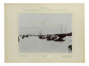 Eduard Hodek Jun, China Canton River, Vintage Photograph, 1893