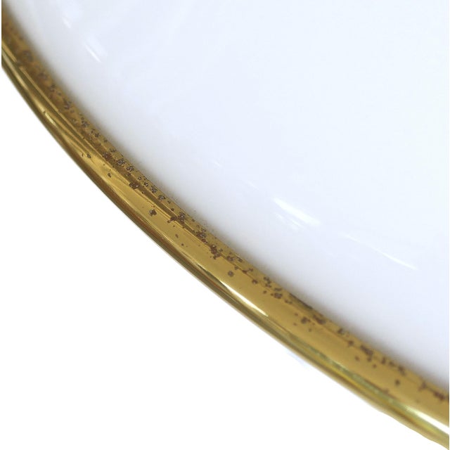 Murano F. Fabbian Castelminio DI Resana Treviso/ Italy Glass & Brass Table Lamp For Sale - Image 4 of 9