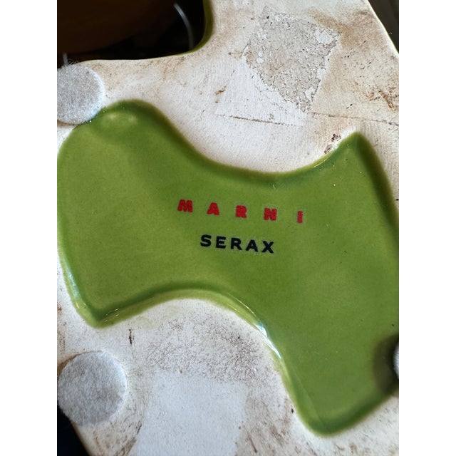 Marni for Serax "After Midnight" Glazed Ceramic Green Owl Vase For Sale - Image 4 of 4