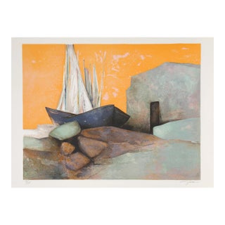 Les Mats (Checkmate), Claude Gaveau Lithograph, Signed and Numbered in Pencil For Sale