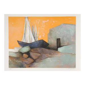 Les Mats (Checkmate), Claude Gaveau Lithograph, Signed and Numbered in Pencil