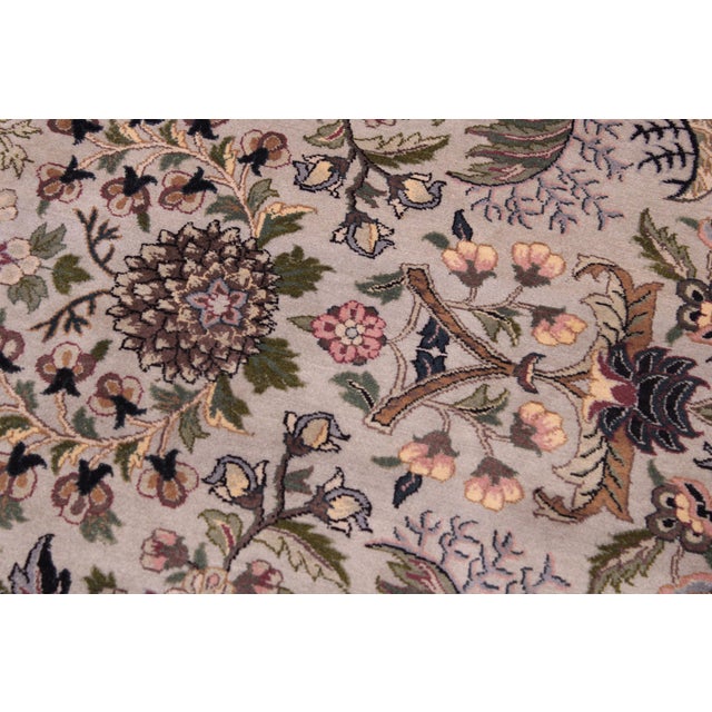 Shabby Chic Shabby Chic 1990's Botanical Nagi Pak-Persian Gray/Gray Wool Rug - 9'1'' X 12'5'' For Sale - Image 3 of 9