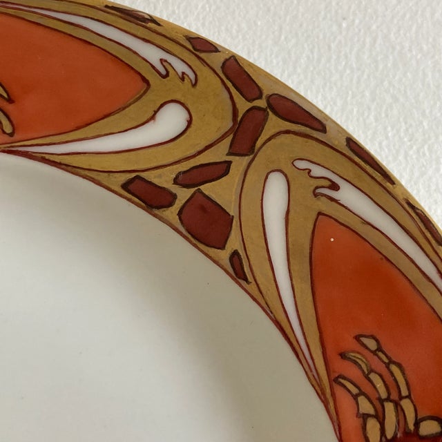 Antique Art Nouveau Aesthetic Style Theo. Haviland French Limoges Porcelain Plates: Spider Design, Set of 3 For Sale - Image 9 of 9