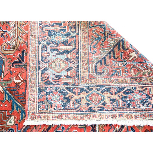 Early 20th Century Persian Heriz Rug For Sale - Image 4 of 15