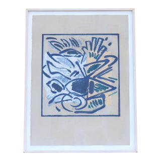 1986 Lucio Pozzi Nice Abstract Expressionism Monotype Artwork One-of-a-Kind For Sale