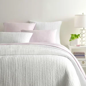 Pine Cone Hill by Annie Selke Lana Voile White Quilt, Full/Queen