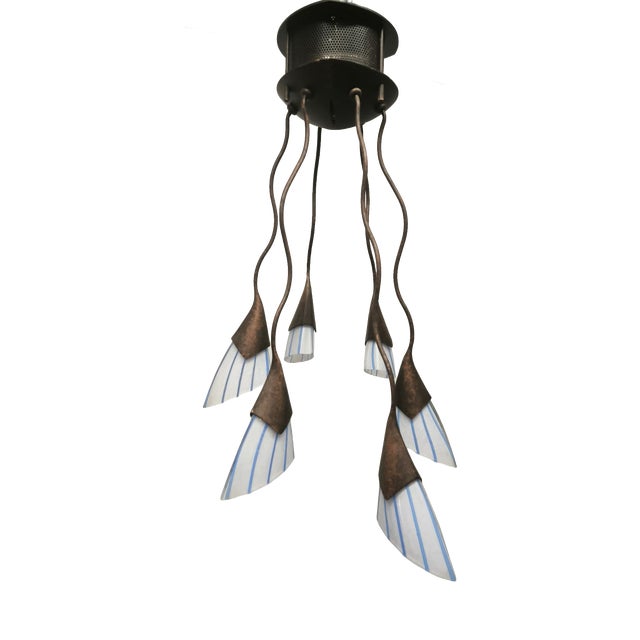 6-Light Chandelier Lamp International, 1990s For Sale
