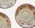 1940s Set of 3 Antique Shenango Inca Ware Pink Floral Transferware Saucers For Sale - Image 5 of 6