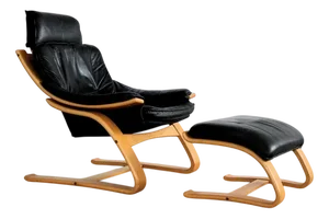 Set of Vintage Lounge Chair with Ottoman from Skipper, 1970s