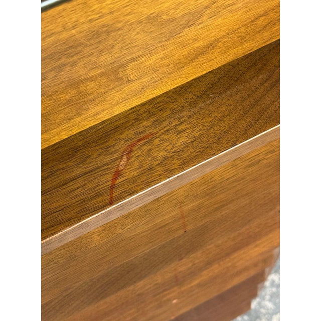 Vintage Merton Gershun-Style Walnut Highboy Dresser by Carlton House For Sale - Image 16 of 17