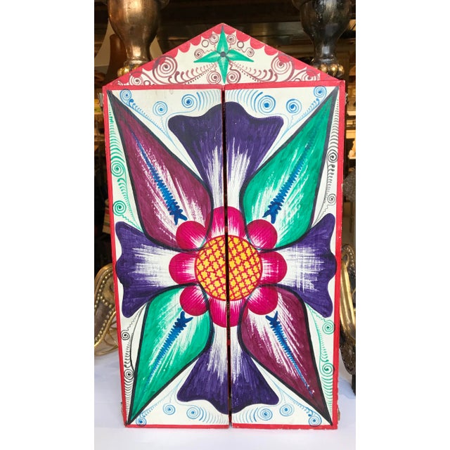 Hand Made Peruvian Table or Wall Nicho For Sale - Image 12 of 12