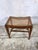 Wood Oak and Rattan Handmade Stool For Sale - Image 7 of 9