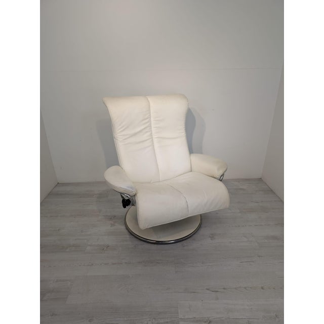 Exclusive Norwegian folding chair by Ekornes Stressless. The chair is in used but still good condition. Made of high-...