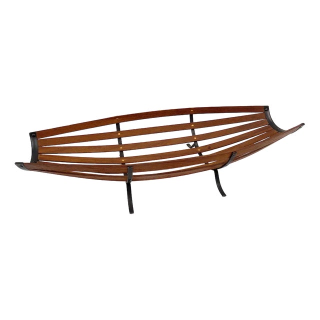 Mid-Century Teak Wooden Fruit Basket by Auböck, Austria, 1950s For Sale