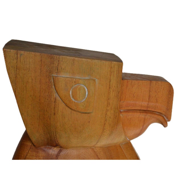 Wood 1970s Doug LaFortune Wood Carved Salish Thunderbird Totemic Sculpture For Sale - Image 7 of 9
