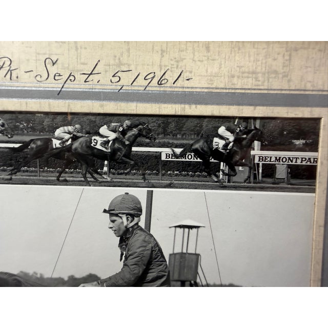 Vintage 61 Original Bert Morgan P Bound Belmont Horse Racing Jockey Photograph For Sale In New York - Image 6 of 9