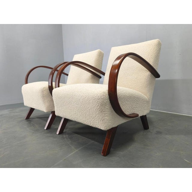 Art Deco Armchairs by J. Halabala, 1940s, Set of 2 For Sale - Image 4 of 9