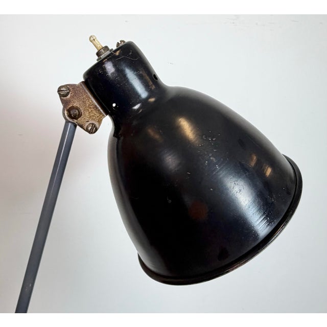 Vintage Industrial Soviet Scissor Wall Lamp in Black, 1960s For Sale - Image 12 of 18