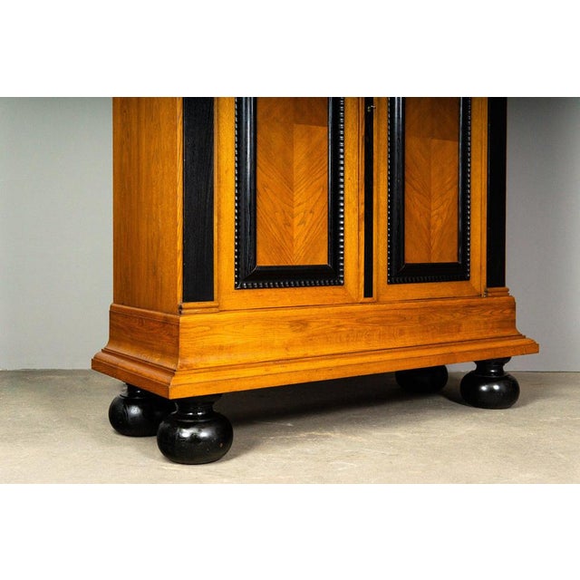 Brown Baroque-Style Wardrobe or Linen Cupboard For Sale - Image 8 of 18