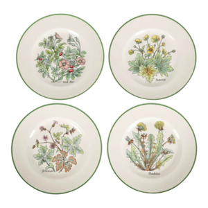 Vintage Tiffany & Co. "Wild Flowers" Porcelain Plates - Set of 4
