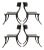 Michael Taylor Metal Klismos Garden Chairs Set of Four For Sale