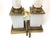 Pair of 1930s Opaline Glass & Brass Neoclassical Column Table Lamps For Sale In New York - Image 6 of 8