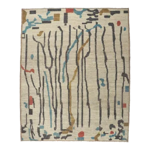 Large Moroccan Rug Inspired by Willem De Kooning, 10'07 X 12'10