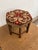 Mid 20th Century Vintage Mid-Century Walnut Footstool With Geometric Needlepoint Tapestry For Sale - Image 5 of 11
