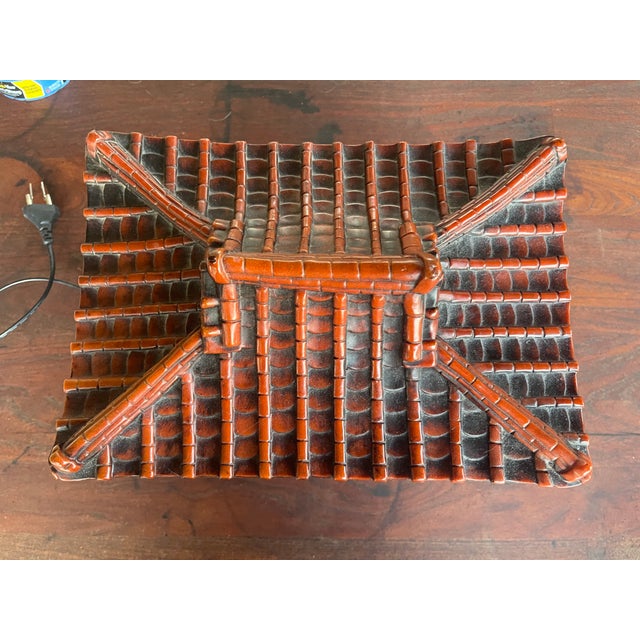 Workaday Handmade Vintage Japan Korea Handmade Wood Hanok Geisha House Table Lamp For Sale - Image 4 of 8