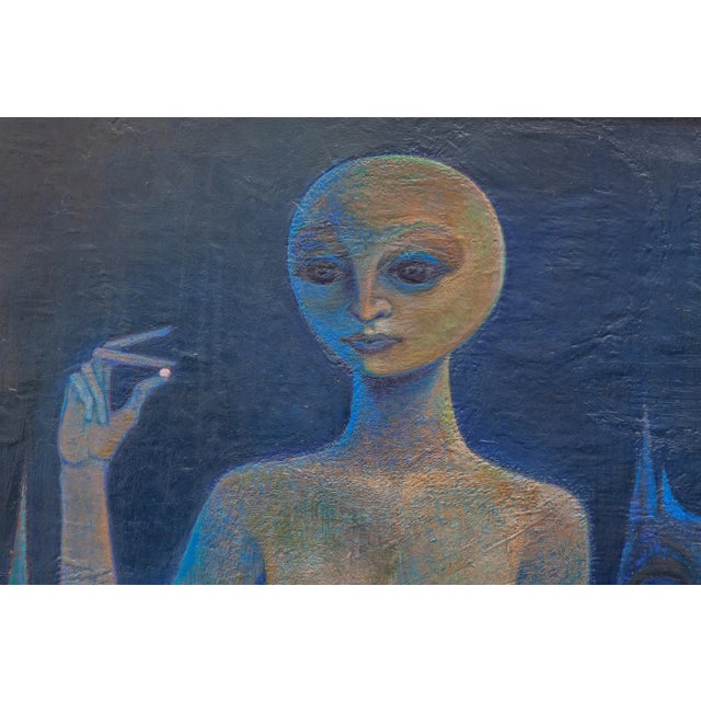 Oil Painting on Canvas, 1970 For Sale - Image 3 of 8