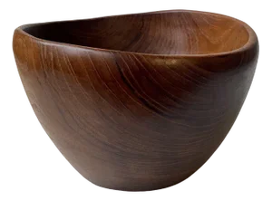 Scandinavian Modern Hand-Turned Bowl in Teak from Esa, 1950s