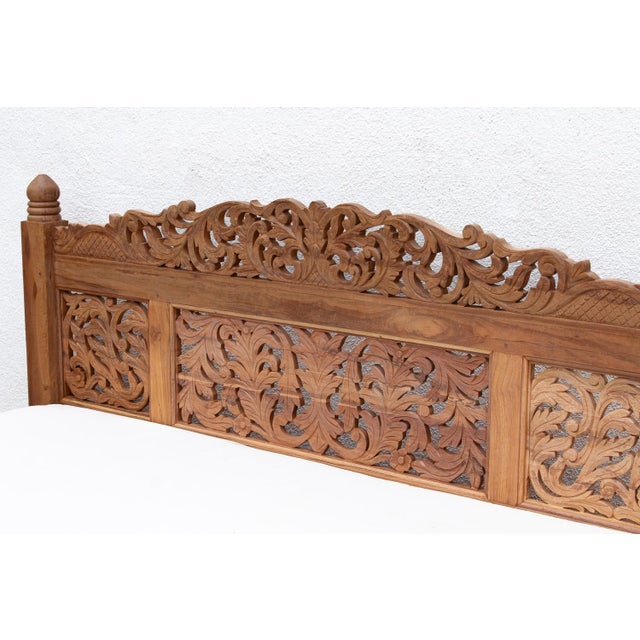 Finely Carved Royal Bali Club Daybed For Sale In Los Angeles - Image 6 of 10