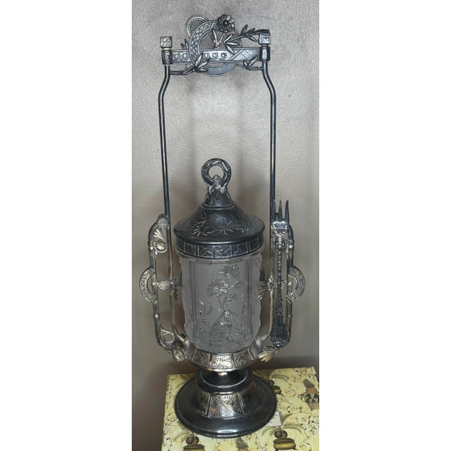 Silver Antique Reed & Barton Pickle Castor For Sale - Image 8 of 12