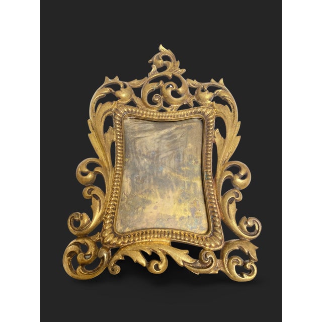 Gold Rococo Gilt Bronze Photo Frame, France, 1800s For Sale - Image 8 of 18