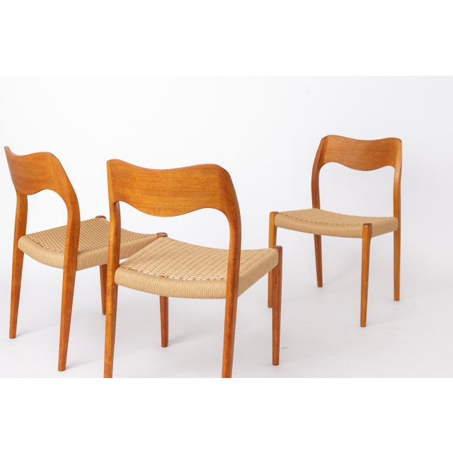 Vintage Danish Model 71 Dining Chairs from J.L. Møllers, 1960s, Set of 6 For Sale - Image 6 of 18