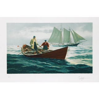 e.c. Johnson, Dorymen and Wind Jammer, Lithograph For Sale