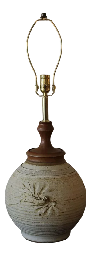 1970s Stoneware Lamp by Bob Kinzie for the Affiliated Craftsmen Lamp Company