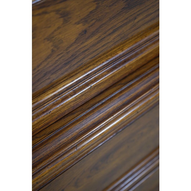 Thomasville Oak 6 Drawer High Chest For Sale - Image 13 of 16