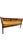 This bench/settee has a cane back and cane side panels with a walnut tone glaze over solid wood with speckled patina -...