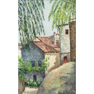 Moura Barata, Rua Do Arvoredo, Oil on Panel For Sale