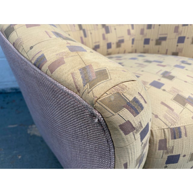 1990s Oversized Swivel Lounge Chairs Attributed to Weiman For Sale - Image 9 of 12