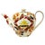 English Porcelain Chinoiserie Imari Teapot with Pagoda Reserves, 19th Century A little teapot with a lot of personality....