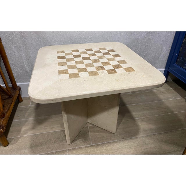 Italian Modernist Marble Game Table in the Style of Angelo Mangiarotti For Sale - Image 9 of 10