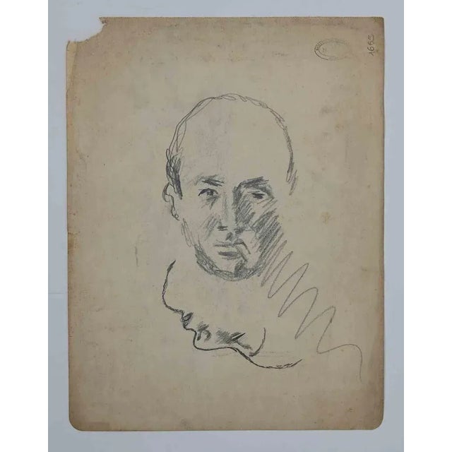 Mino Maccari, Portraits, Original Drawing, Mid 20th-Century For Sale - Image 3 of 3